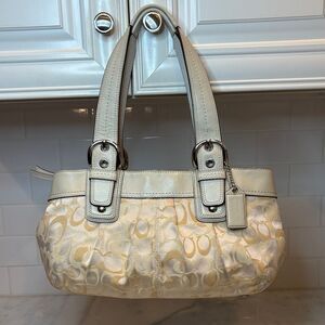 Coach Bag Purse Handbag SoHo Signature Pleated Tote Shoulder Bag Pocketbook